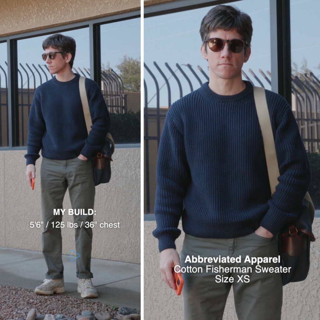 Abbreviated Fisherman Sweater